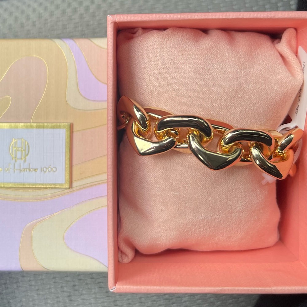 - House of Harlow 1960 Gold Chunky ❤️Chain Bracelet.New